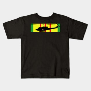 Ribbon - Vietnam - VCM - UH-1 Huey - Medievac Kids T-Shirt